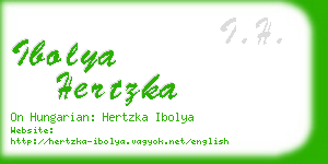 ibolya hertzka business card